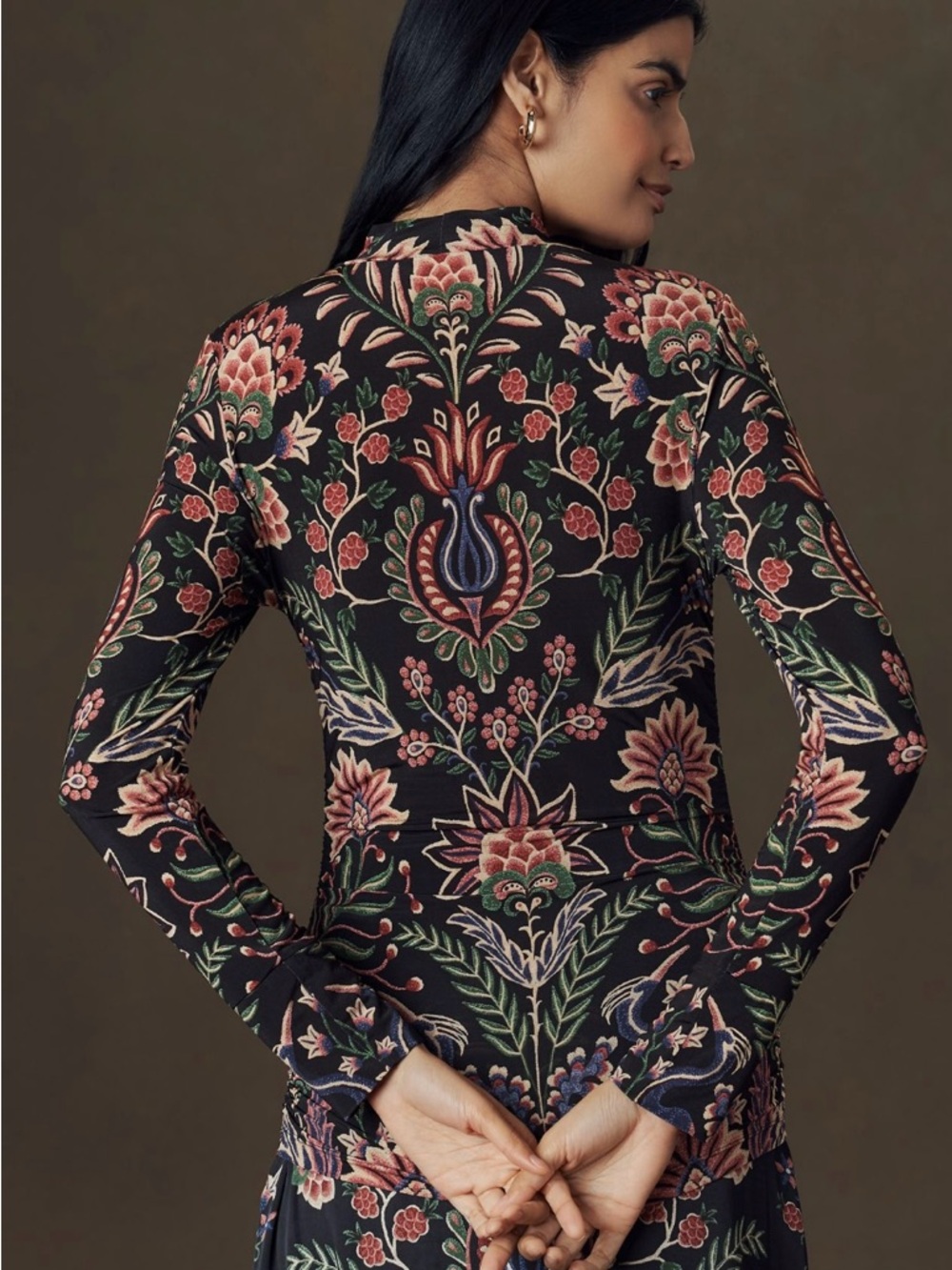 NWT Farm Rio Ikat Floral Shirt Long Sleeve Top Sz XS - Picture 2 of 11